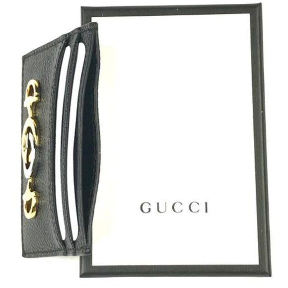 Gucci Zumi Horse-bit Card Case in Black - Picture 4 of 4